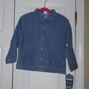 DANI  100% authentic Cotton denim England jean jacket  Sz 5 NWT